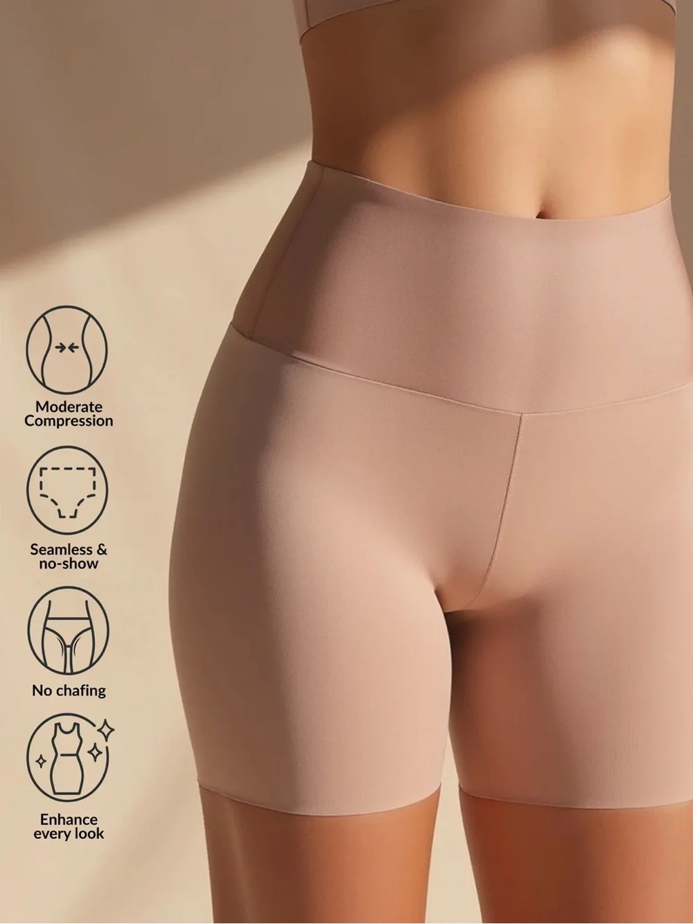 Bella Shapewear NWT Tuck-N-Lift Seamless Slip Short High-Waist Shaping Large